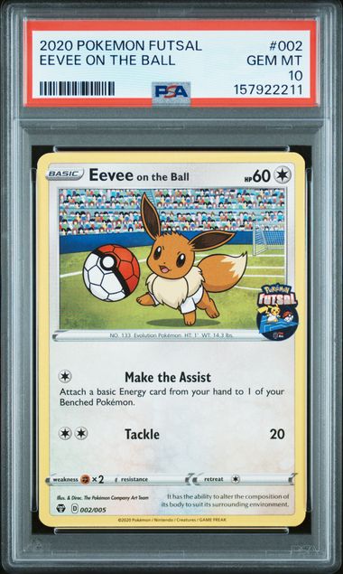 PSA 10 Eevee on the Ball Futsal #002
