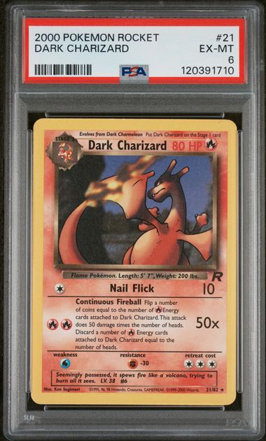PSA 6 Dark Charizard Rocket #21