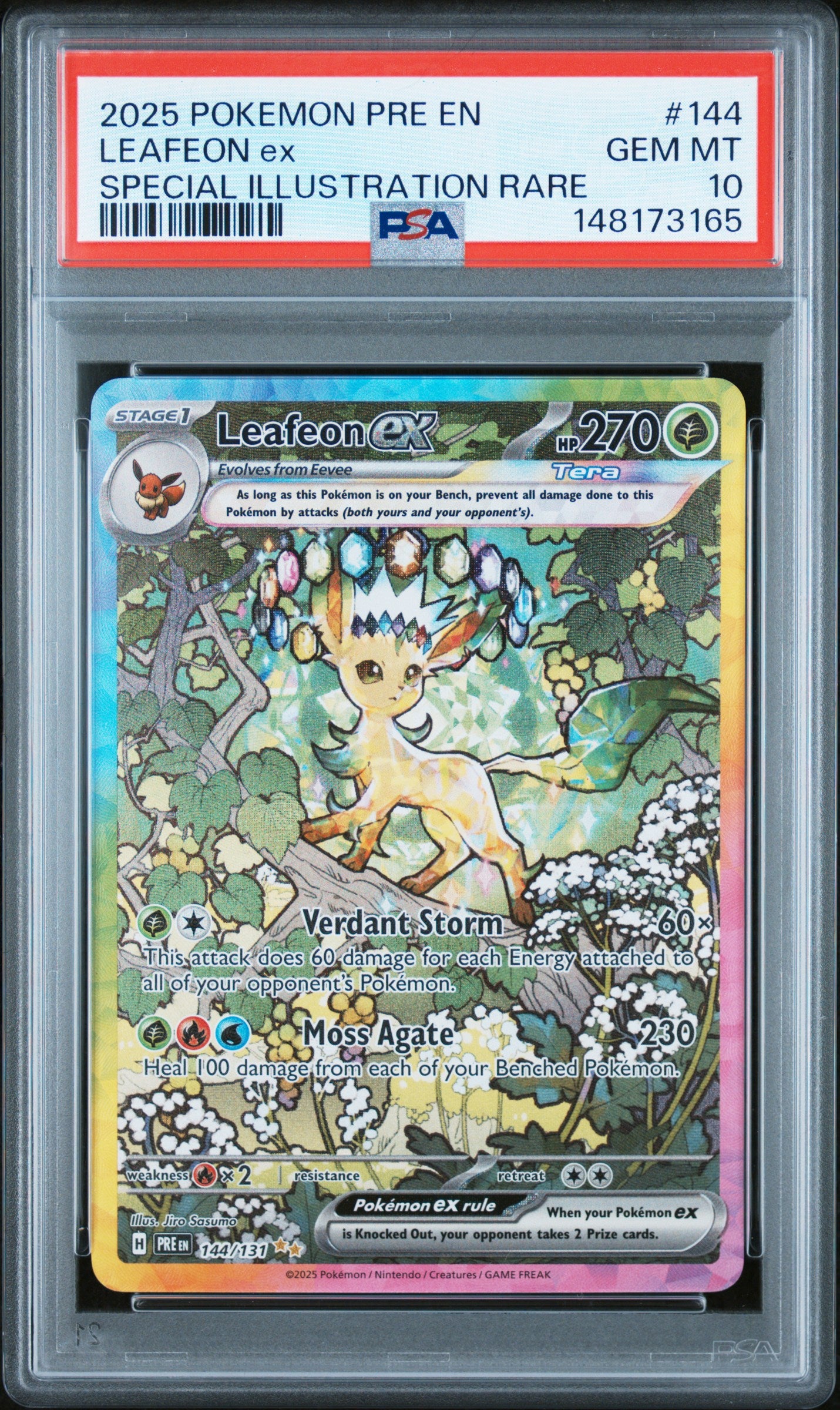 PSA 10 Leafeon ex #144 (Special Illustration Rare) [Prismatic Evolution]