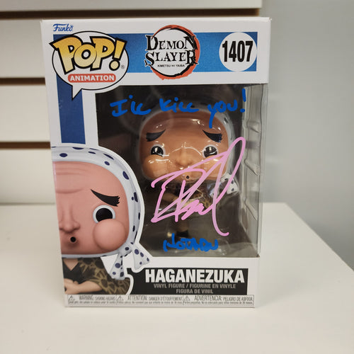 Funko Pop Haganezuka (Signed By Robbie Daymond With Quote And JSA Authentication)