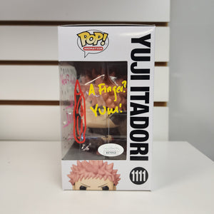 Funko Pop Yuji Itadori (Signed By Adam McArthur With Quote, Drawing, and JSA Authentication)