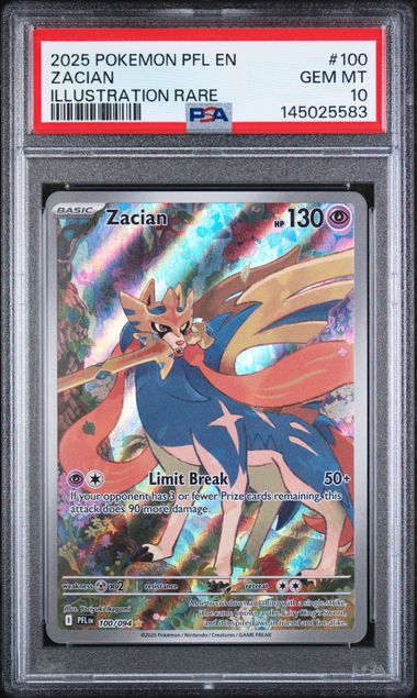 PSA 10 Zacian Phantasmal Flames #100