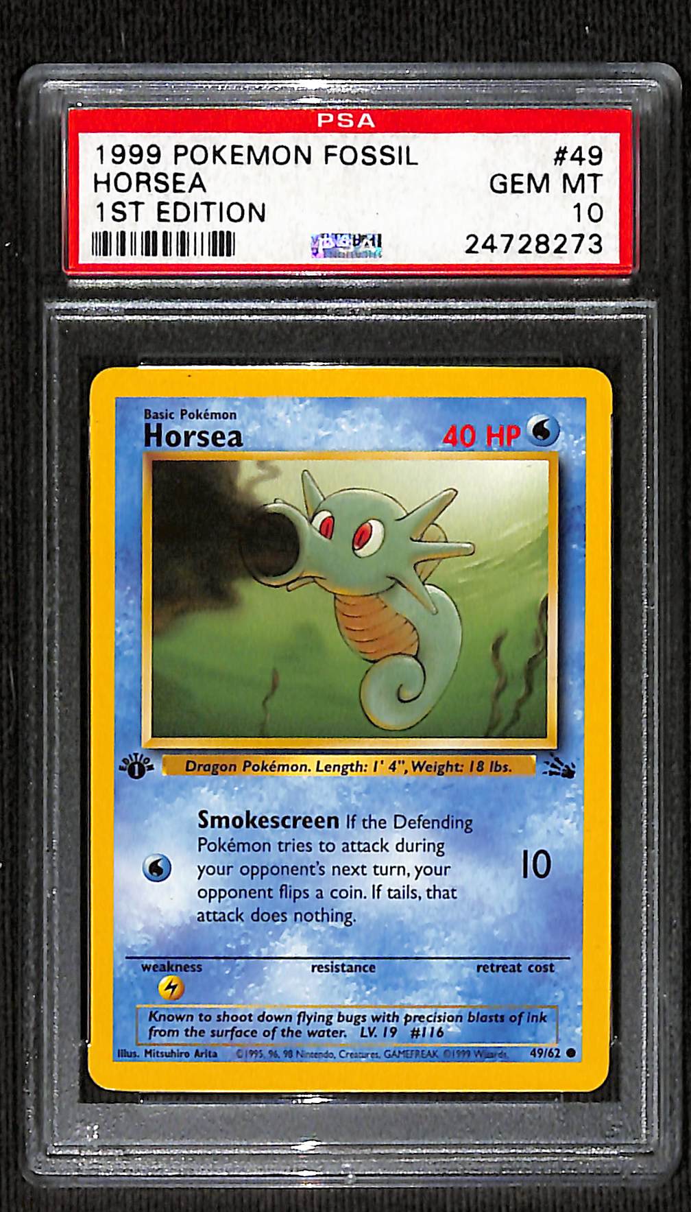 PSA 10 Horsea (1st Edition) [Fossil]
