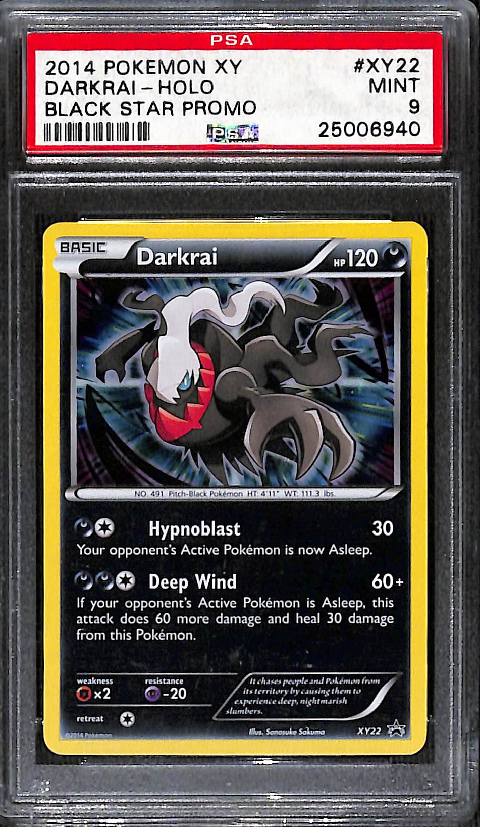 PSA 9 Darkrai (Holo) [XY Promo]