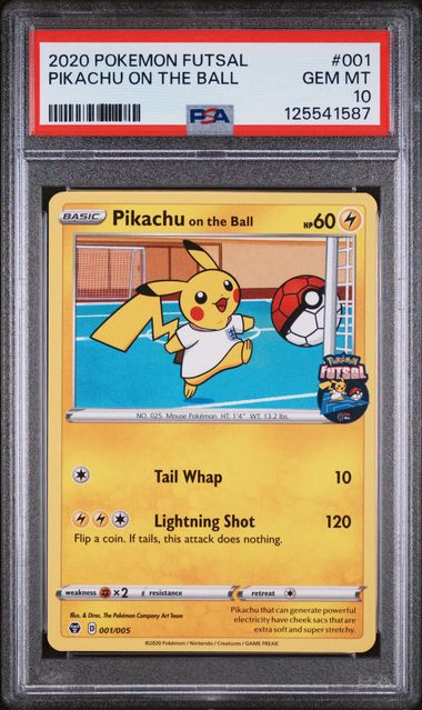 PSA 10 Pikachu on the Ball Futsal #001