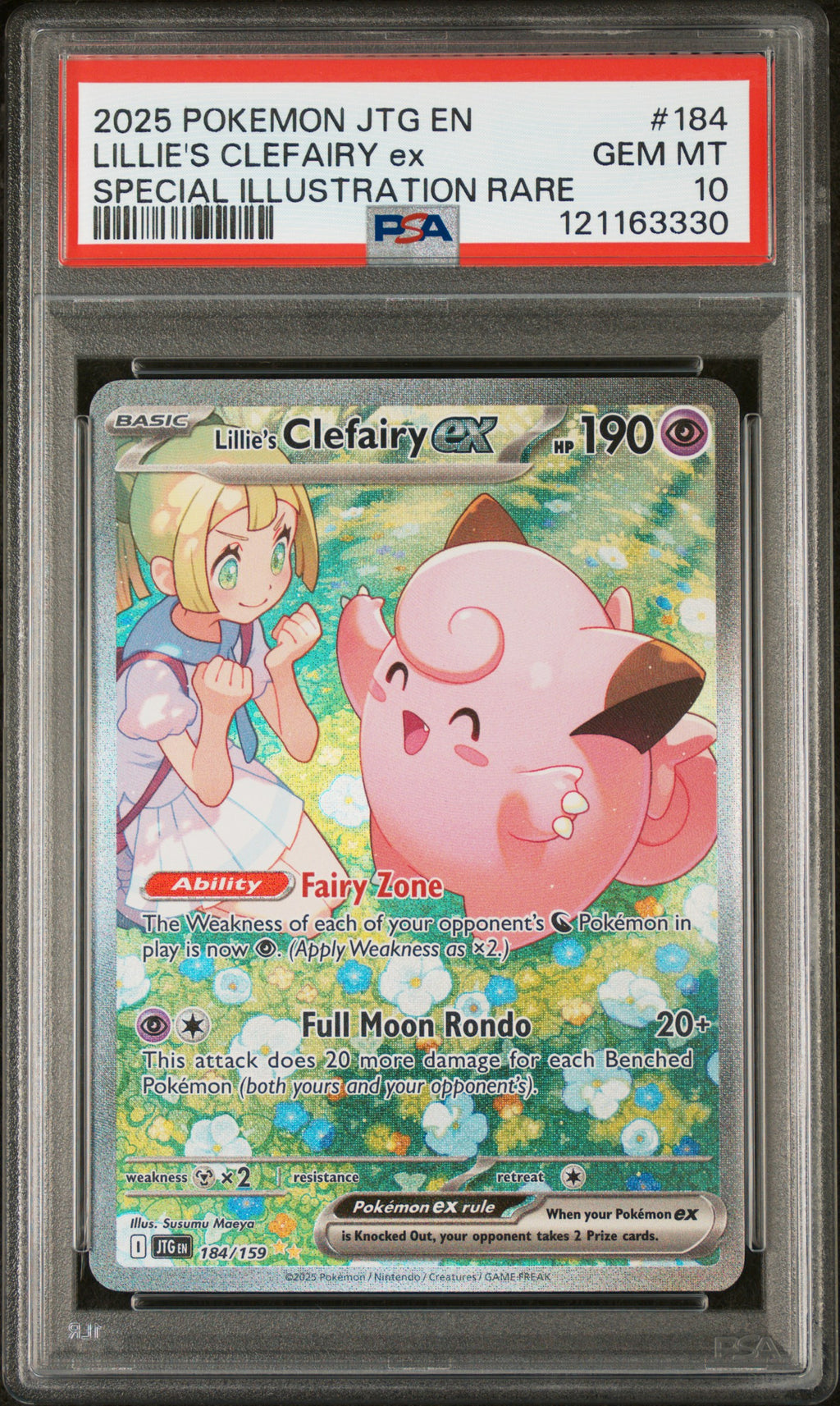 PSA 10 Lillie's Clefairy ex #184 (Special Illustration Rare) [Journey Together]