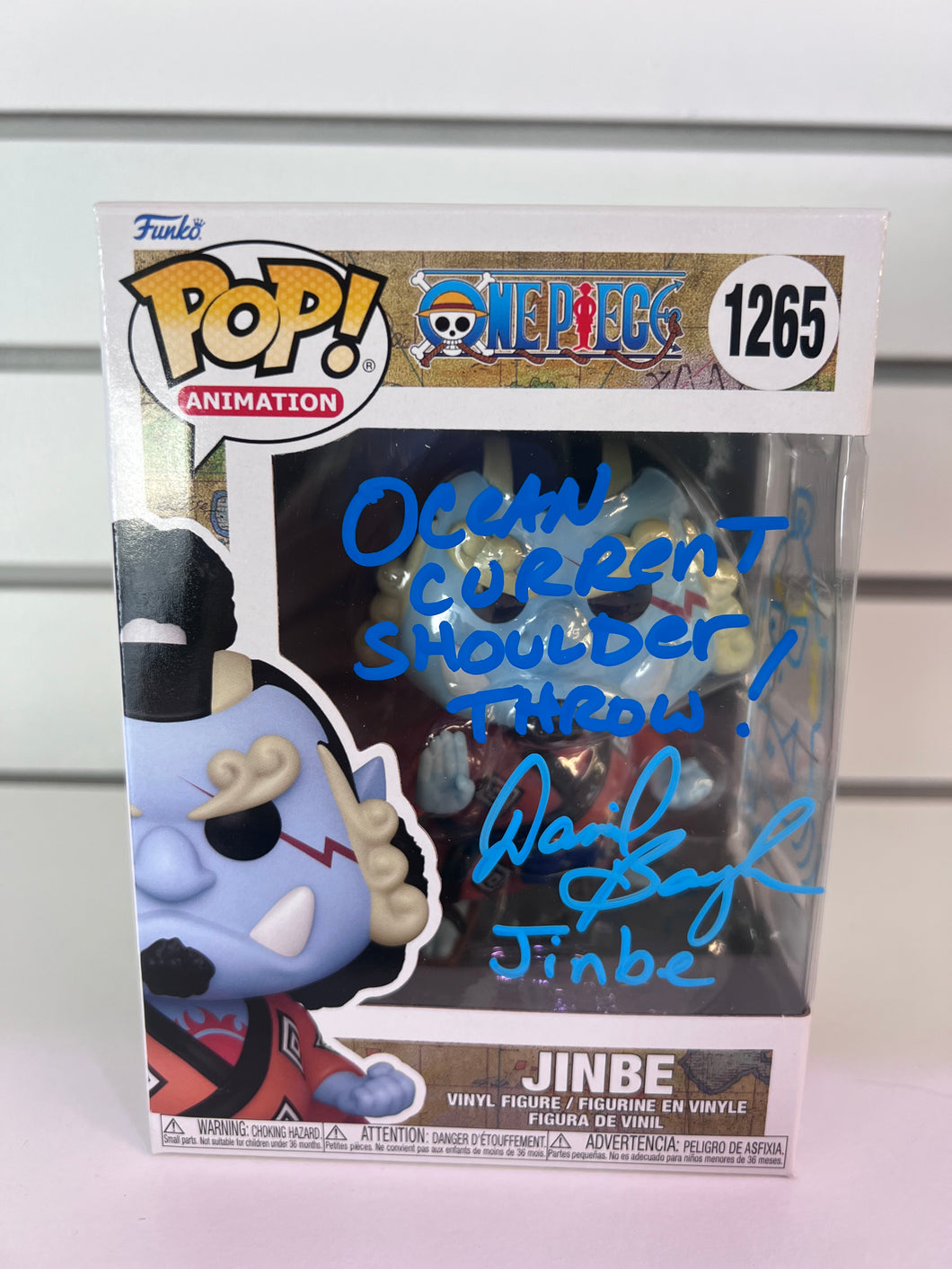 Funko Pop Jinbe (Autographed With Sketch By Daniel Baugh With JSA COA)