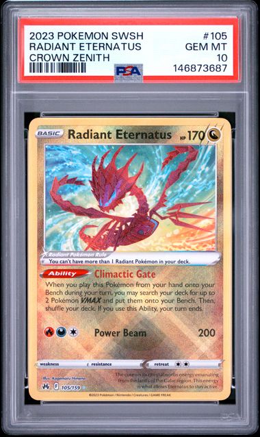 PSA 10 Radiant Eternatus Crown Zenith #105