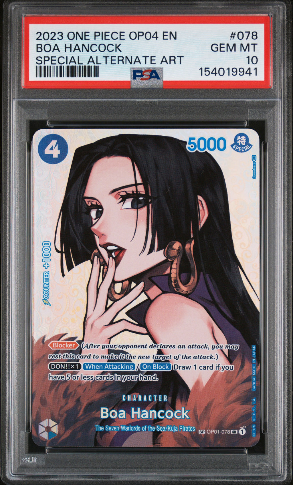 PSA 10 Boa Hancock SP #078
