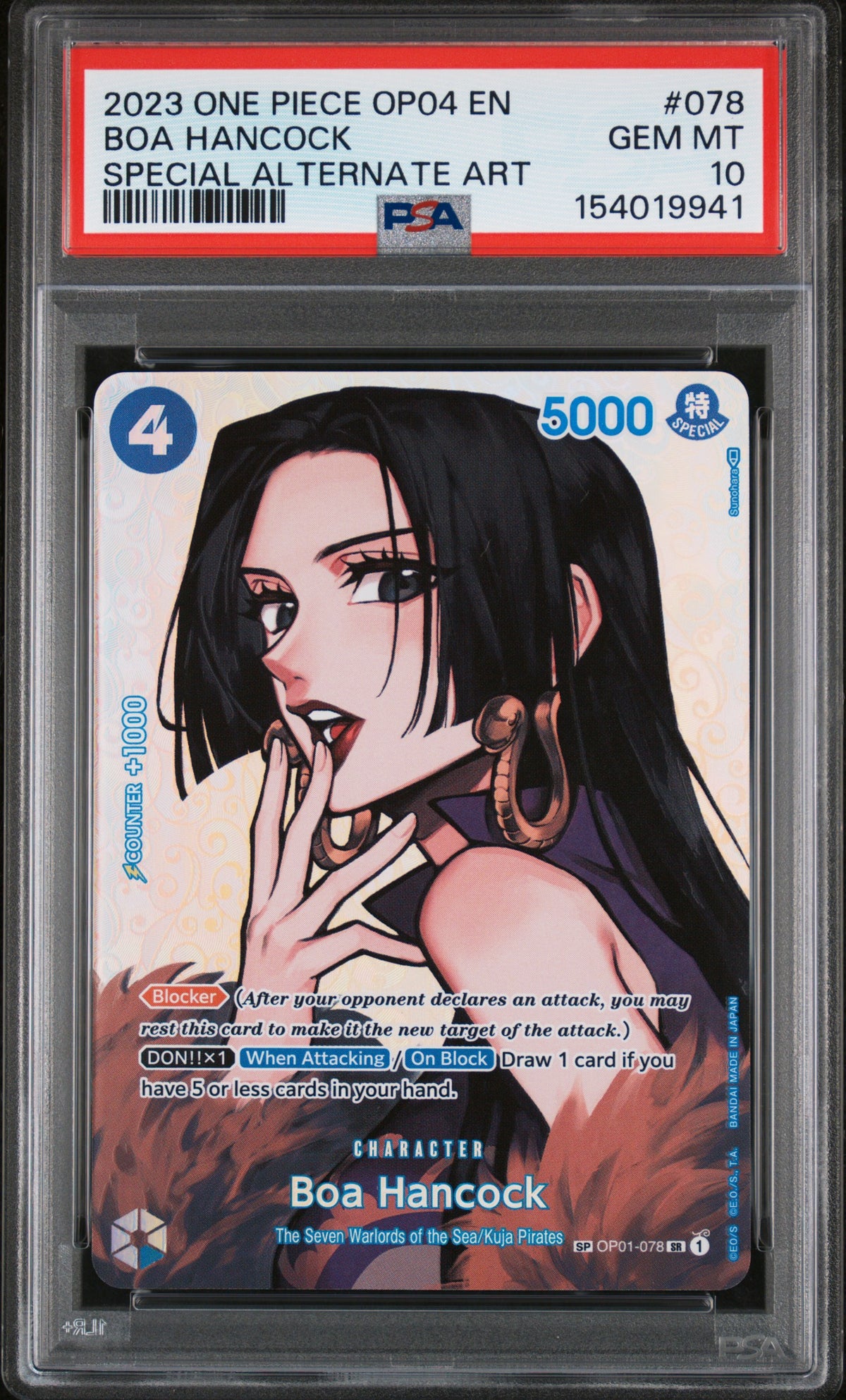 PSA 10 Boa Hancock SP #078