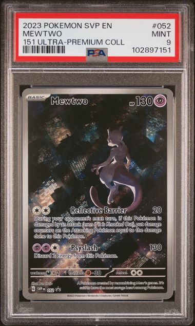 PSA 9 Mewtwo 151 UPC #052