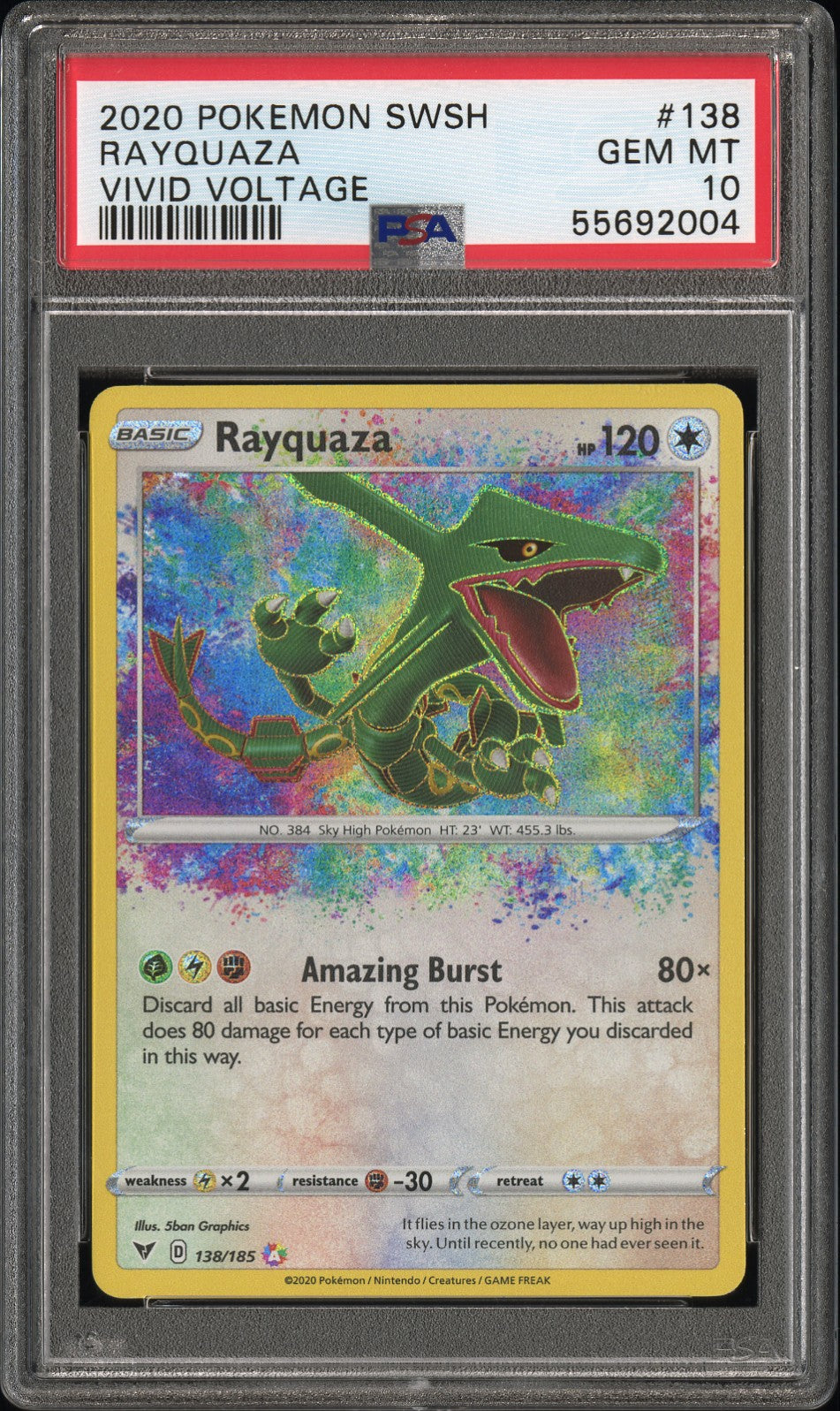 PSA 10 Rayquaza (Amazing Rare) [Vivid Voltage]