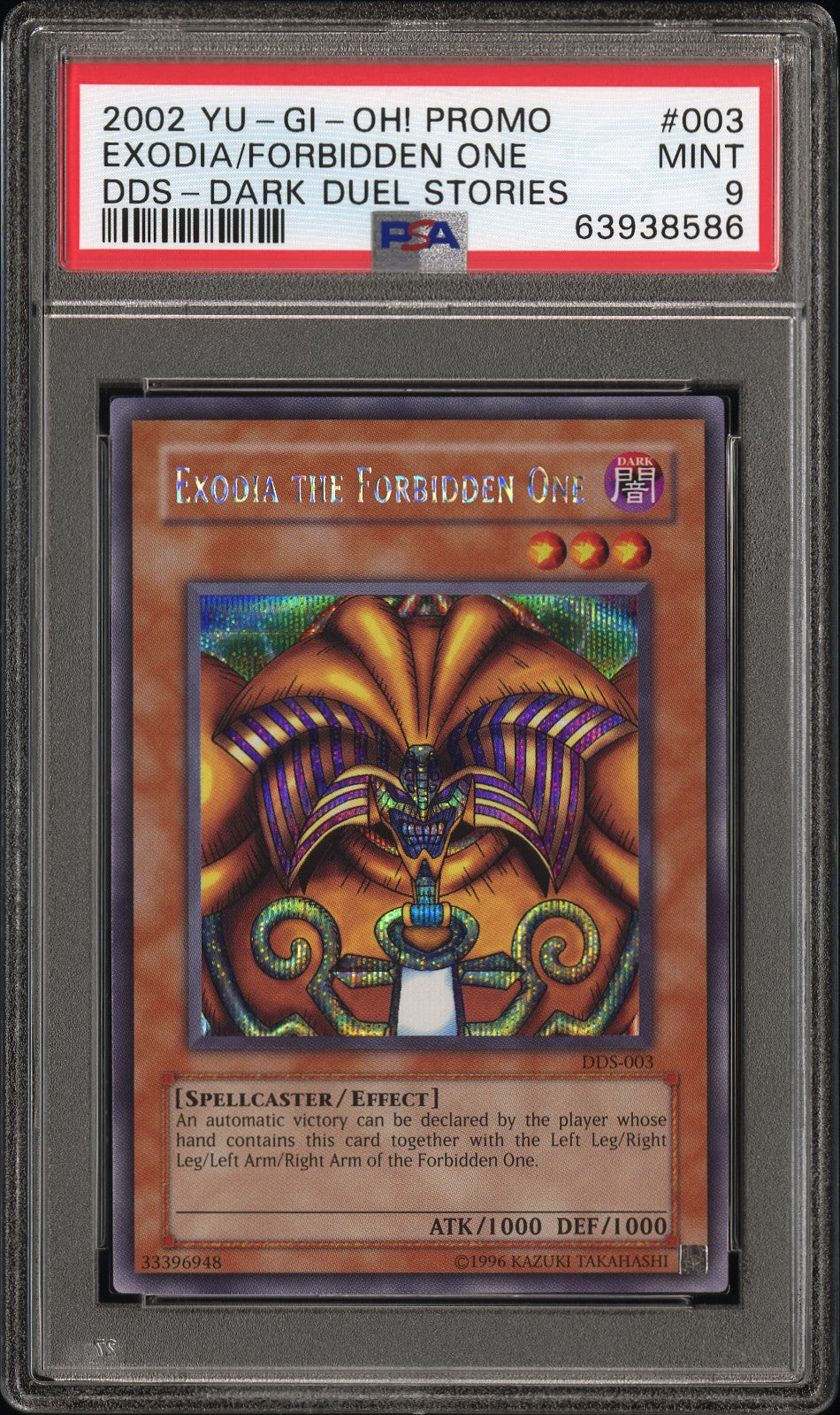 PSA 9 Exodia The Forbidden One - Dark Duel Stories