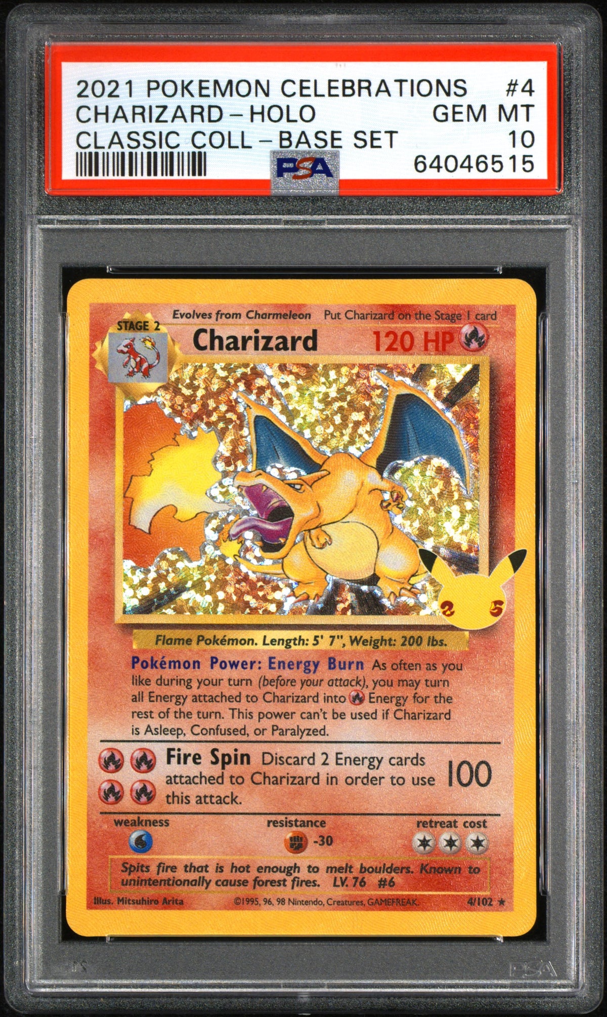 PSA 10 Charizard [Celebrations Classic Collection]