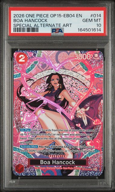 PSA 10 Boa Hancock SP alt OP15-EB04 #014