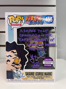 Funko Pop Sasuke (Curse Mark) (Signed By Yuri Lowenthal With JSA Authentication)