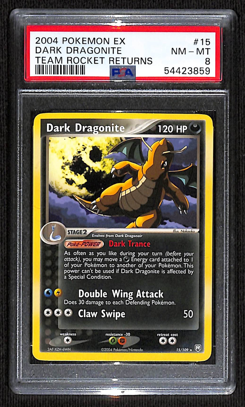 PSA 8 Dark Dragonite [Team Rocket Returns]