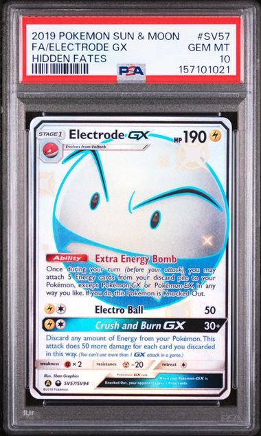 PSA 10 Electrode GX Hidden Fates #V57
