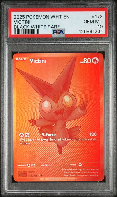 PSA 10 Victini White Flare #172