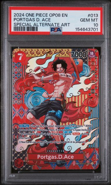 PSA 10 Portgas.D.Ace SP OP08 #013