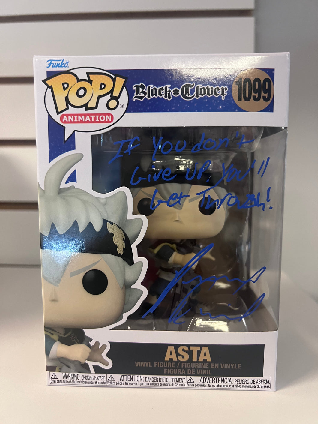 Funko Pop Asta (Signed with quote By Dallas Reid with JSA)