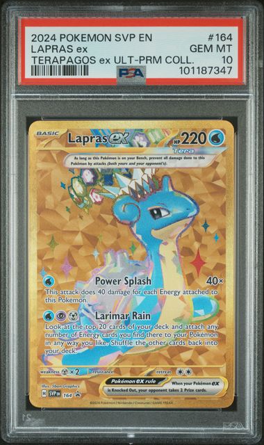 PSA 10 Lapras ex Terapagos ex UPC #164