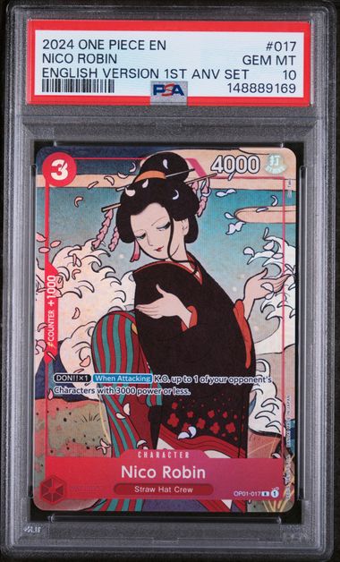 PSA 10 Nico Robin English version 1st Anniversary Set #017