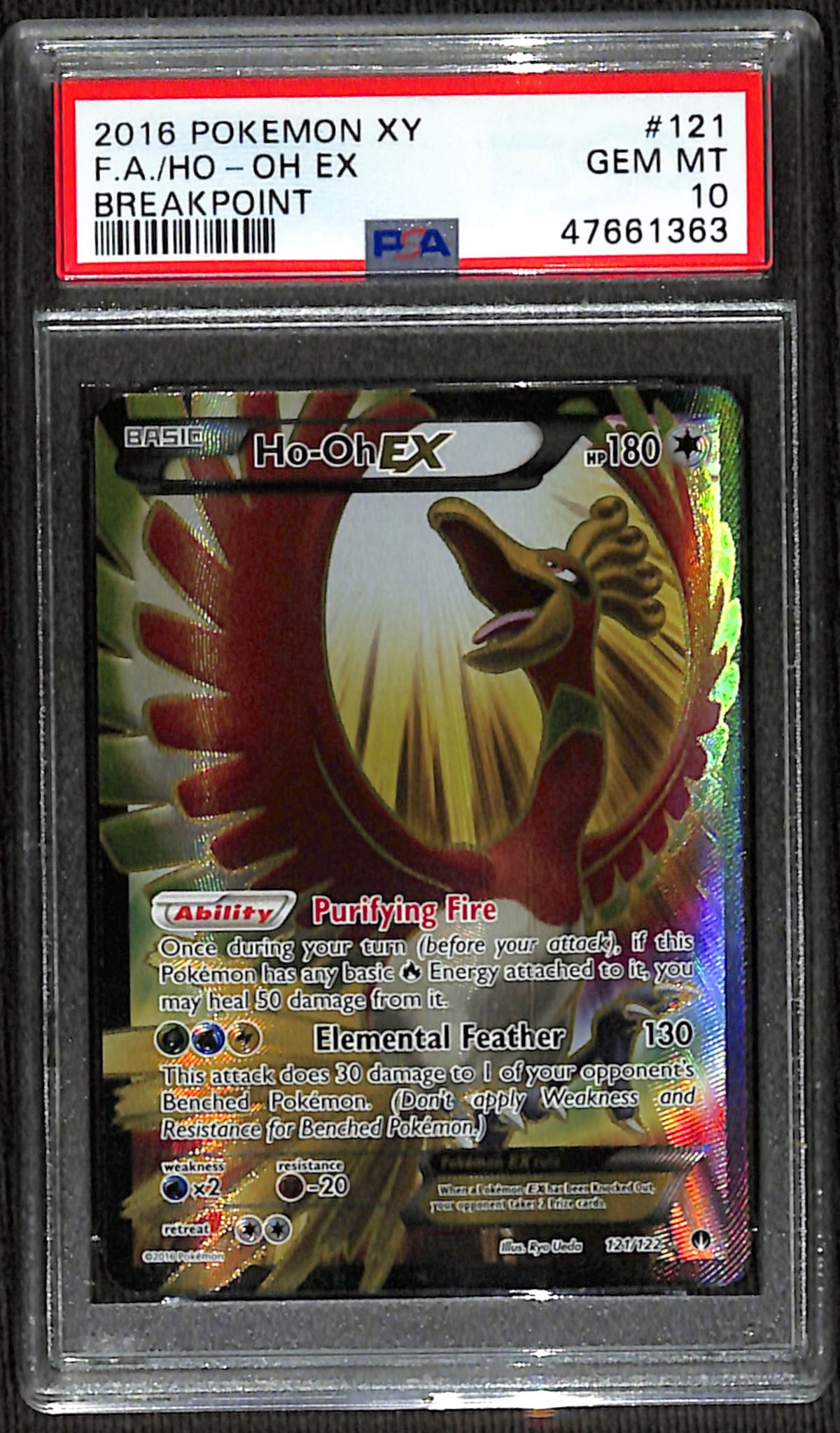 PSA 10 Ho-Oh-EX [BREAKpoint]