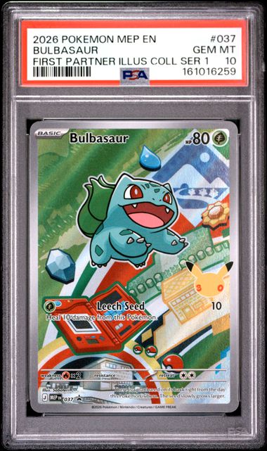 PSA 10 Bulbasaur First partner series 1 #037
