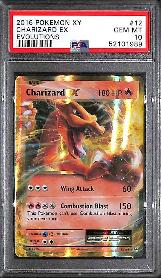 PSA 10 Charizard EX #12 [Evolutions]