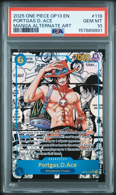 PSA 10 Portgas.D.Ace Manga OP13 #119