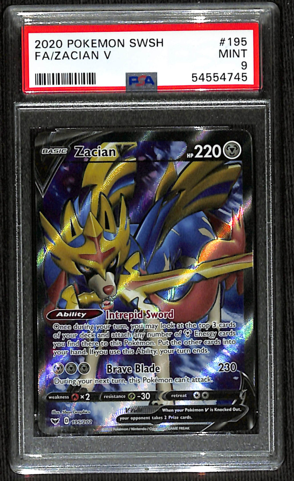 PSA 9 Zacian V [Sword & Shield]