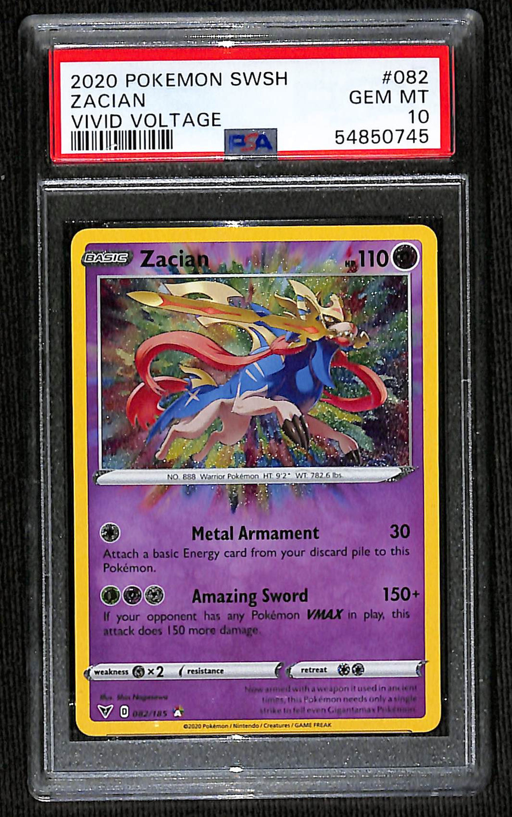 PSA 10 Zacian (Amazing Rare) [Vivid Voltage]