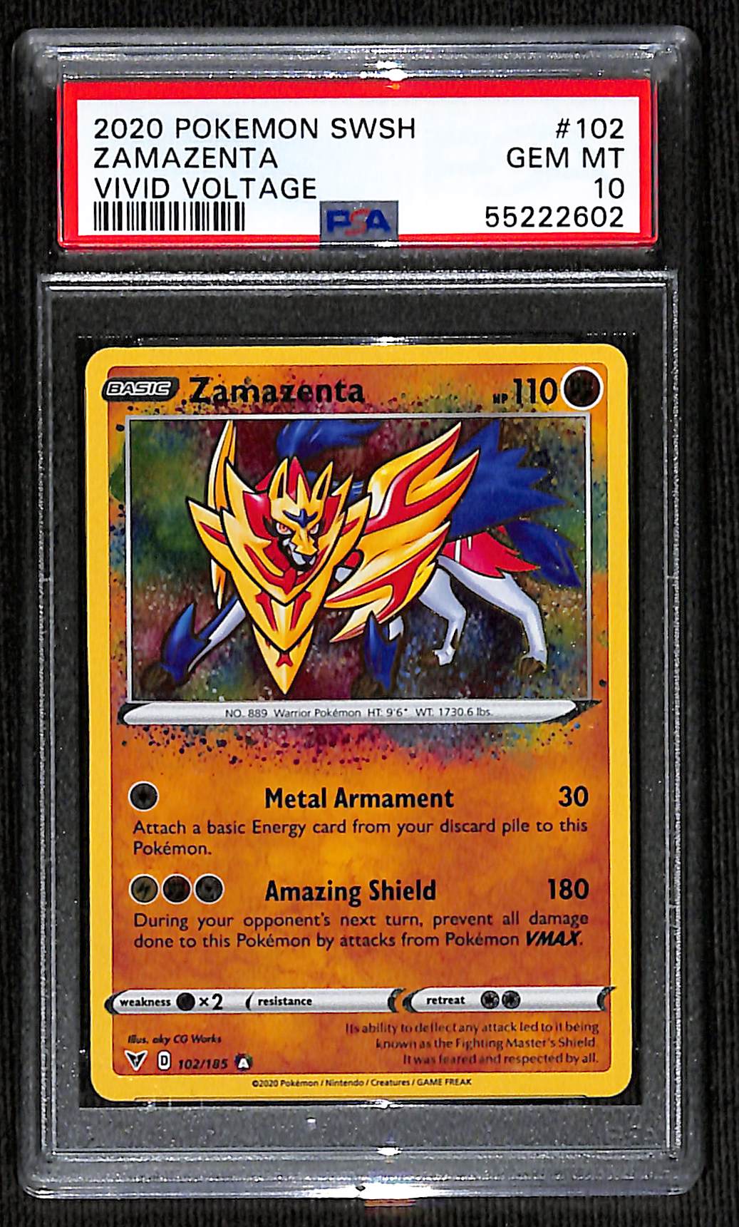 PSA 10 Zamazenta (Amazing Rare) [Vivid Voltage]