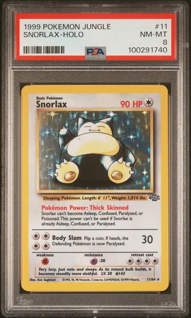PSA 8 Snorlax Jungle Holo #11