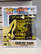Funko Pop Kurama Mode Kurama (Glow in the Dark) (Signed With Quote And JSA Authentication)
