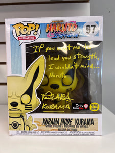 Funko Pop Kurama Mode Kurama (Glow in the Dark) (Signed With Quote And JSA Authentication)