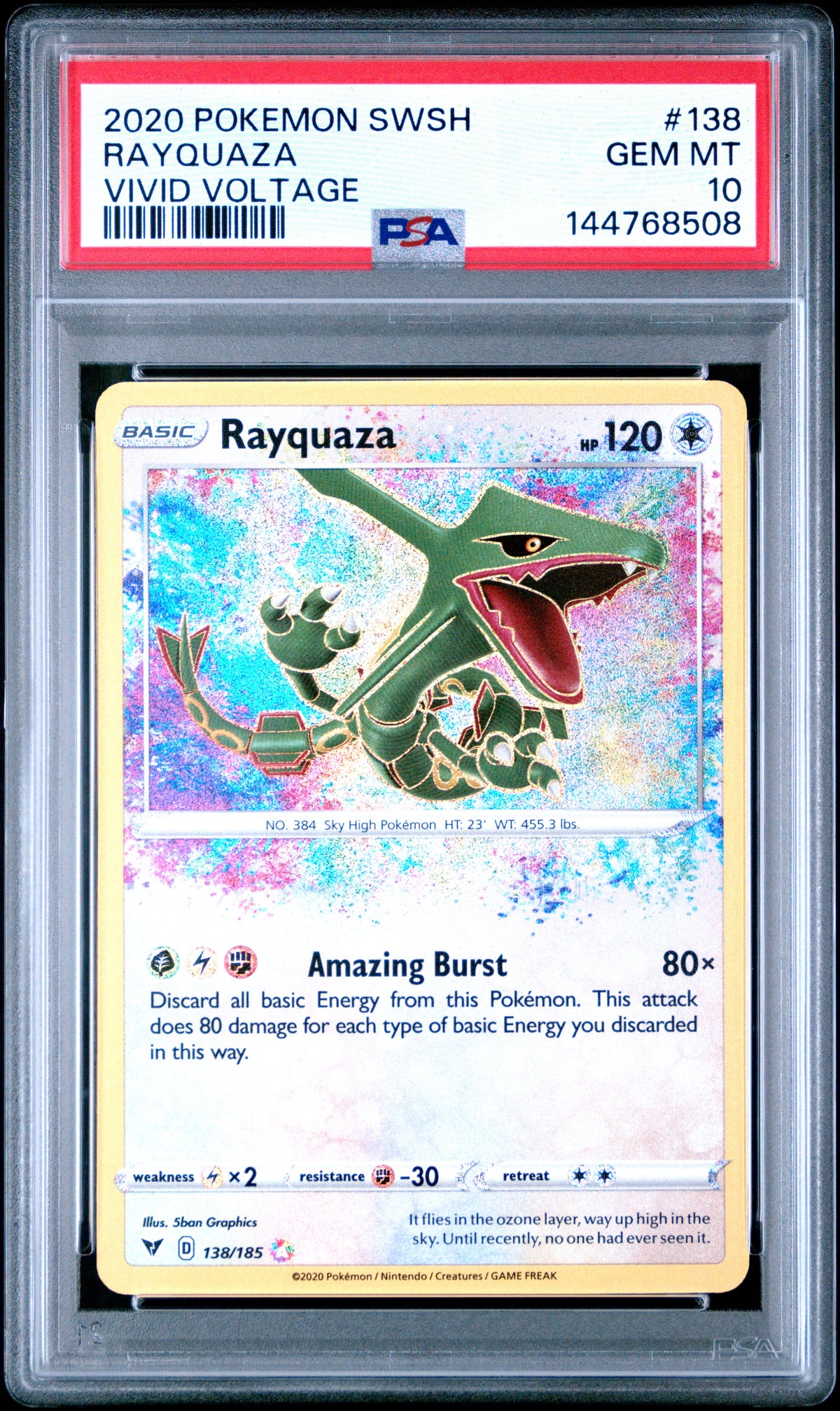 PSA 10 Rayquaza [Vivid Voltage]