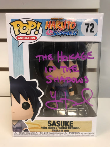 Funko Pop Sasuke (Signed With Quote And JSA Certification)