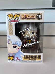 Funko Pop Sesshomaru (Signed By David Kaye With JSA Authentication)