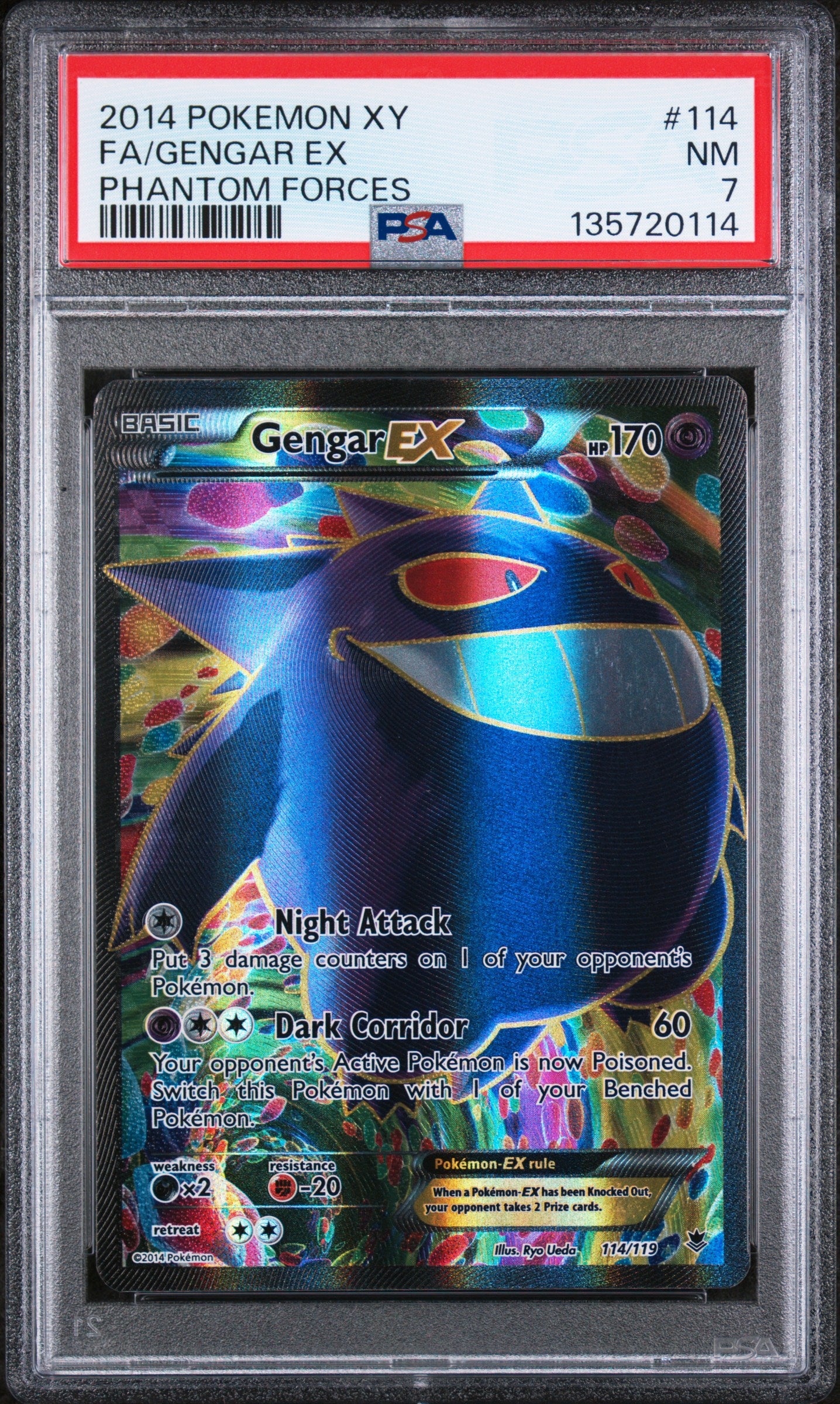PSA 7 Gengar EX (Full Art) [Phantom Forces]
