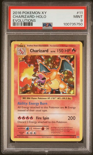 PSA 9 Charizard Holo XY Evolutions #11