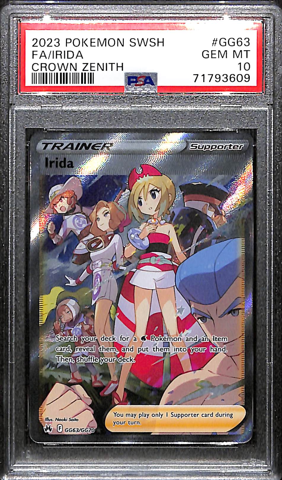 PSA 10 Irida (Full Art) #GG63 [Crown Zenith Galarian Gallery]