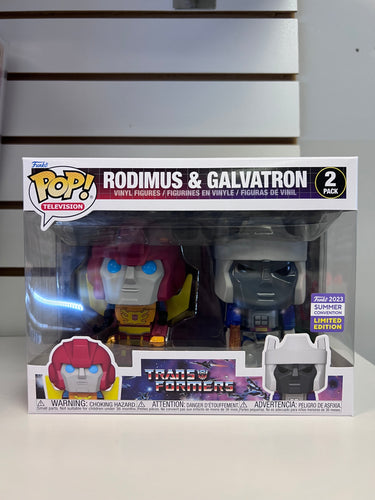 Funko Pop Rodimus & Galvatron [Shared Sticker]