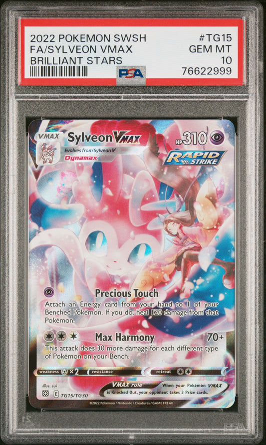 PSA 10 Sylveon Vmax TG15 [Brilliant Stars]