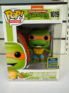 Funko Pop Michelangelo with Surfboard