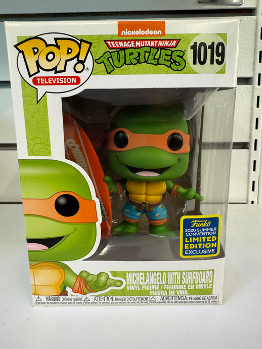 Funko Pop Michelangelo with Surfboard
