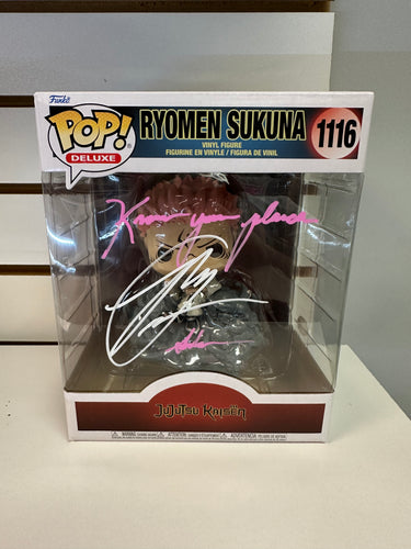 Funko Pop Ryomen Sukuna (On Throne) (Signed By Ray Chase With Quote And JSA Authentication)