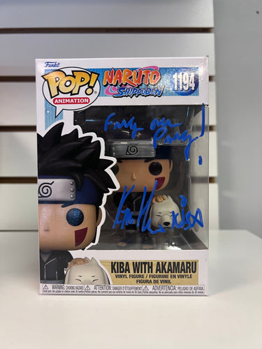 Funko Pop Kiba With Akamaru (Autographed By Kyle Hebert With Quote And JSA Authentication)