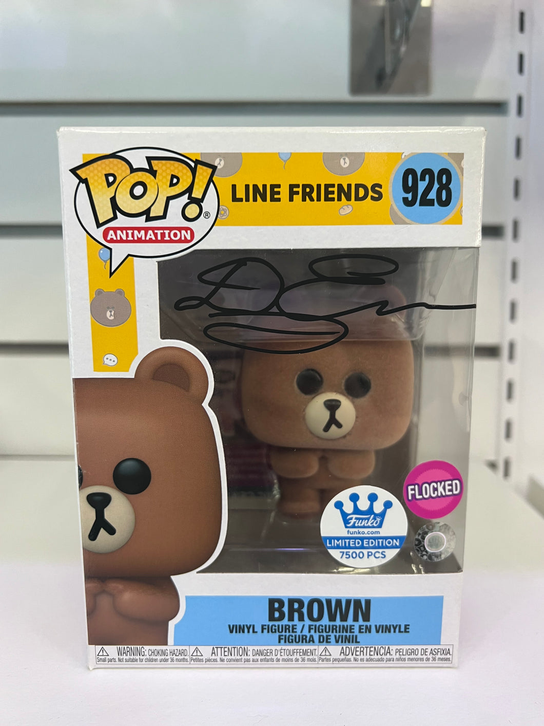 Funko Pop Brown (Flocked) (Signed By Doug Erholtz With JSA COA)